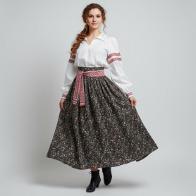 Блуза с воротником, хлопок